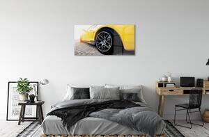 Üvegképek sárga autó