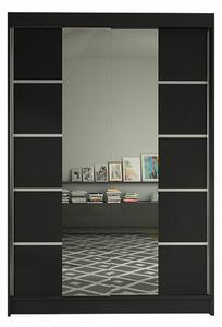 Gardróbszekrény Closico Salvor V, Laminált forgácslap, 200x120x58cm, Fekete