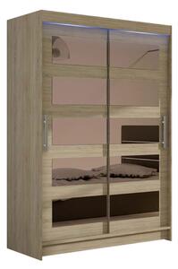 Gardróbszekrény Closico Pacron IV, Laminált forgácslap, 200x120x58cm, Sonoma tölgy