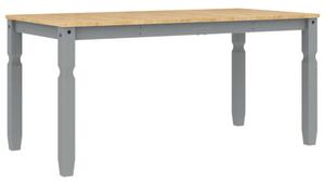 VidaXL Corona Étkezőasztal - Tömör Fenyőfa - Szürke - 160x80 cm