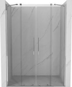 Mexen Velar Duo, nyitható tolóajtó 160x200 cm, 8 mm átlátszó üveg, króm profil, 871-160-000-02-01