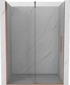 Mexen Velar, nyitható tolóajtó 130x200 cm, 8mm átlátszó üveg, rézmatt, 871-130-000-01-65
