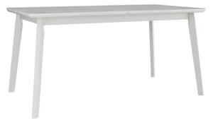 Asztal Victorville 185, Fehér, 75x90x160cm, Hosszabbíthatóság, Közepes sűrűségű farostlemez, Váz anyaga, Részben összeszerelt, Bükkfa