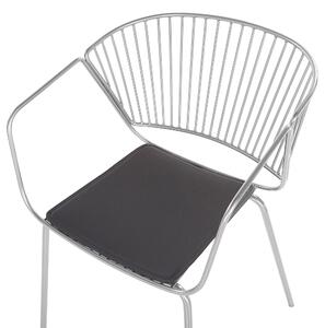 Fém Étkező szék 2 részes készlet Ezüst RIGBY