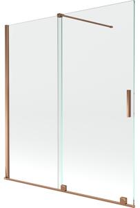 Mexen Velar, 2 szárnyas eltolható kádparaván 150 x 150 cm, 8mm átlátszó üveg, rózsaszín arany, 896-150-000-01-60