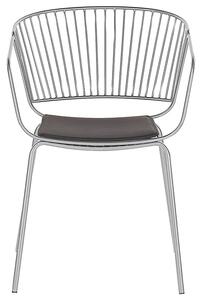 Fém Étkező szék 2 részes készlet Ezüst RIGBY