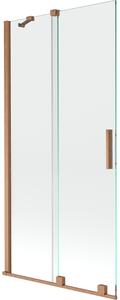 Mexen Velar, 2 szárnyas eltolható kádparaván 90 x 150 cm, 8mm átlátszó üveg, rézmatt, 896-090-000-01-65