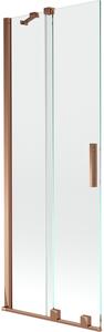 Mexen Velar, 2 szárnyas eltolható kádparaván 70 x 150 cm, 8mm átlátszó üveg, rózsaszín arany, 896-070-000-01-60