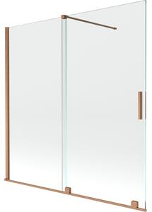 Mexen Velar, 2 szárnyas eltolható kádparaván 160 x 150 cm, 8mm átlátszó üveg, rézmatt, 896-160-000-01-65