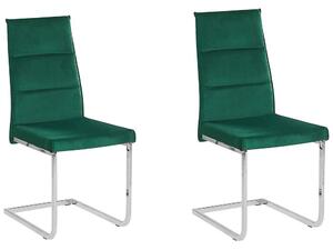 Bársony Konzolos szék 2 részes készlet Zöld ROCKFORD