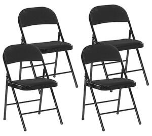 Étkező szék 4 részes készlet Fekete SPARKS