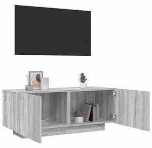 Szürke sonoma színű szerelt fa TV-szekrény 100 x 35 x 40 cm