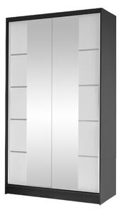 Gardróbszekrény Closico Fractor V, Laminált forgácslap, 200x100x58cm, Fekete, Fehér