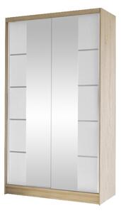 Gardróbszekrény Closico Fractor V, Laminált forgácslap, 200x100x58cm, Sonoma tölgy, Fehér