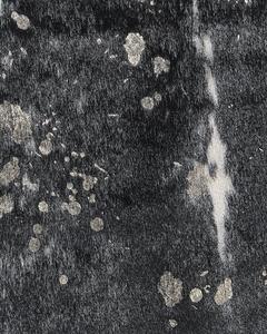 Fekete-Fehér Mű Marhabőr Szőnyeg Arany Foltokkal 130 x 170 cm BOGONG