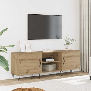 Kézműves tölgy színű szerelt fa TV-szekrény 150 x 30 x 50 cm