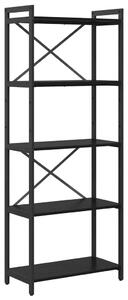 Könyvespolc 60 x 30 x 155 cm Szerelt Fa Fekete tölgy