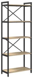 Könyvespolc 60 x 30 x 155 cm Szerelt Fa Sonoma tölgy