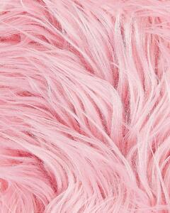 Rózsaszín Mű Báránybőr Szőnyeg 60 x 180 cm MAMUNGARI