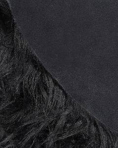 Fekete Mű Báránybőr Szőnyeg 60 x 180 cm MAMUNGARI