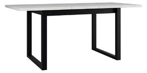 Asztal Victorville 327, Fekete, Sonoma tölgy, 78x92x160cm, Hosszabbíthatóság, Laminált forgácslap, Fém
