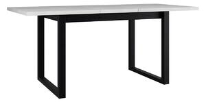 Asztal Victorville 327, Artisan tölgy, Fekete, 78x92x160cm, Hosszabbíthatóság, Laminált forgácslap, Fém