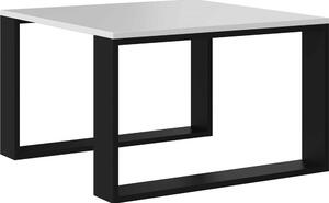 Drohmo MIX Loft dohányzóasztal, 40x67x67 cm, fehér-fekete