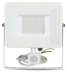 Professzionális fehér LED reflektor 50W mozgásérzékelővel SAMSUNG chipek