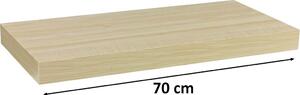 Fali polc STILISTA® Volato 70 cm - fa világos