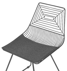 Fekete fém szék kétdarabos szettben BEATTY
