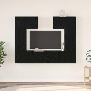 TV szekrény garnitúra 6 db Fekete tölgy Szerelt Fa
