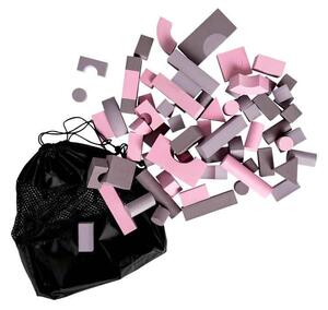 Babydan Soft Blocks puha építőkockák, rózsaszín/levendula