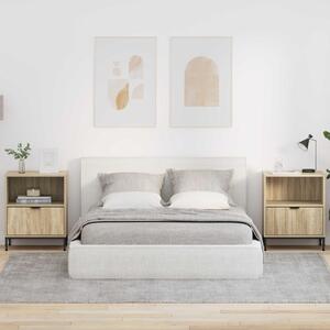 Éjjeliszekrény 2 db sonoma tölgy 49 x 36 x 61 cm Szerelt fa