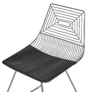 Ezüstszínű fém szék kétdarabos szettben BEATTY