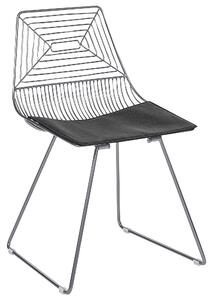 Ezüstszínű fém szék kétdarabos szettben BEATTY