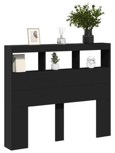 VidaXL fekete áthidalószekrény LED-világítással 120 x 17 x 102 cm
