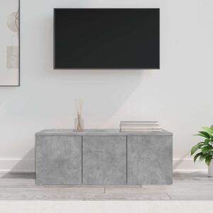 Betonszürke szerelt fa TV-szekrény 80 x 34 x 30 cm