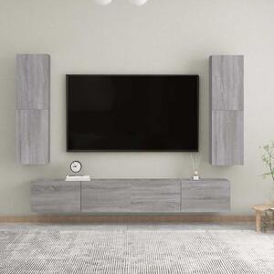 Szürke sonoma színű fali TV-szekrény 30,5 x 30 x 110 cm