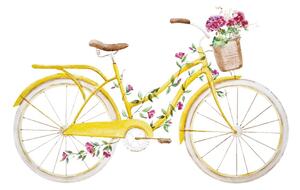 Öntapadó tapéta retro kerékpár illusztráció