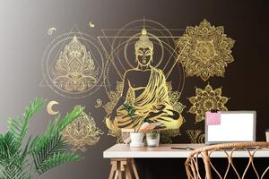 Tapéta Arany meditáló Buddha
