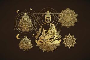 Tapéta arany Buddha