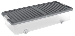 KIS W Box Underbed L átlátszó tárolódoboz, szürke fedéllel