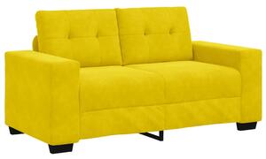 Sárga bársony loveseat kanapé 120 cm