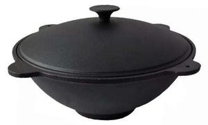 Öntöttvas wok, fedővel, 51,5x26 cm, Perfect Home