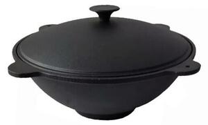 Öntöttvas wok, fedővel, 51,5x26 cm, Perfect Home