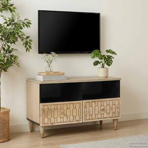 Tömör mangófa TV-szekrény 70 x 33 x 46 cm