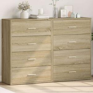 VidaXL 2 db sonoma tölgy színű szerelt fa tálalóasztal 60 x 31 x 84 cm
