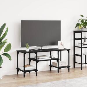 TV szekrény Fekete tölgy 102 x 35 x 45,5 cm Műszaki fa és vas