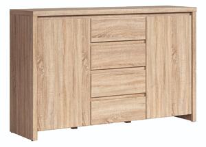 Komód Nolroma 103, Laminált forgácslap, 92x144x41cm, Sonoma tölgy