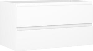 Mexen Orio, fürdőszobaszekrény 90 cm, 2 fiókkal, matt fehér, 91A10-09047-2-BFF01